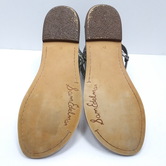 SAM EDELMAN Glenda Split Toe Python Gladiator Sandals EUC - Picture 6 of 13